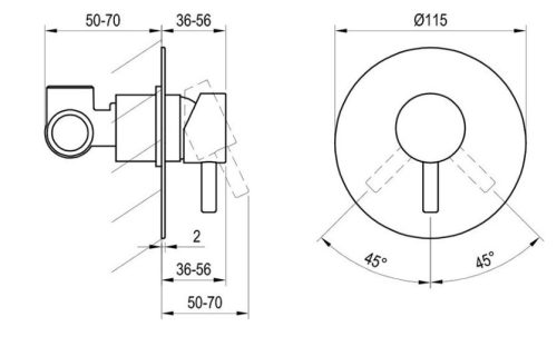 Falba süllyesztett csaptelep, Ravak Espirit ES 062.60RGB.O1 Falba szüllyesztett csaptelep, egyuta