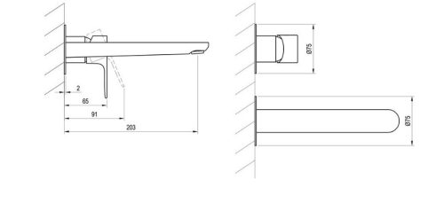Falba süllyesztett csaptelep, Ravak Eleganta EL 019.60RGB.O1.RB07B Falba süllyesztett mosdó csapt