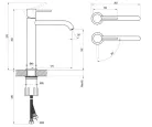Mosdó csaptelep, Ravak Espirit ES 014.21BM Álló mosdó csaptelep BeCool 250 mm, leeresztő nélkül X