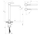 Mosdó csaptelep, Ravak Espirit ES 015.01CR Álló mosdó csaptelep BeCool 340 mm, leeresztő nélkül X