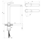 Mosdó csaptelep, Ravak Eleganta EL 015.01CR Álló mosdó csaptelep BeCool 335 mm, leeresztő nélkül,