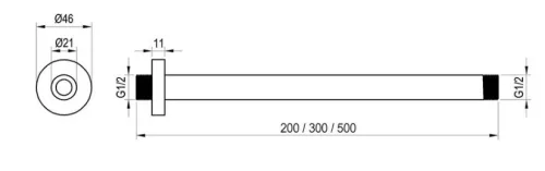Mennyezeti kar, Ravak 704.11WV Mennyezeti kar 30 cm, White Velvet X07P689
