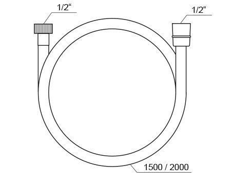 Zuhany gégecső, Ravak 913.62RGB Zuhany gégecső 150 cm, műanyag, Rose Gold Brushed X07P707