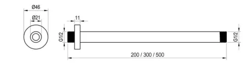 Mennyezeti kar, Ravak 704.61RGB Mennyezeti kar 30 cm, Rose Gold Brushed X07P713