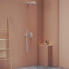 Fali zuhanycsatlakozó, Ravak 706.10WV Fali kiállás integrált zuhanyrózsa tartóval, White Velvet X