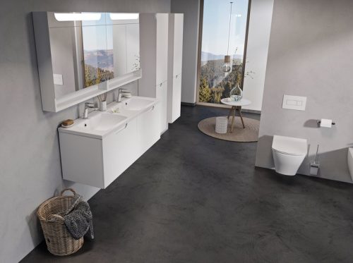 Alsó szekrény, Ravak Classic SD 1300 szekrény a Classic II dupla mosdó alá (fehér/szürke) X000001