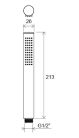 Kézizuhany, Ravak 957.20BL Zuhanyrózsa standard, fekete X07P573