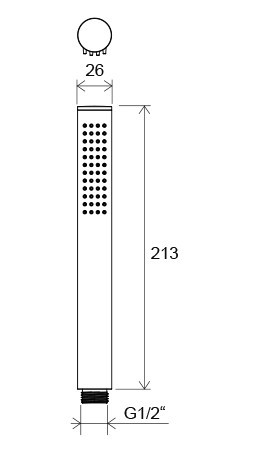 Kézizuhany, Ravak 957.20BL Zuhanyrózsa standard, fekete X07P573