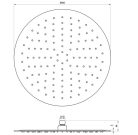 Kézizuhany, Ravak Chrome esőztető zuhanyfej Slim, kör alakú, 400 mm X07P667