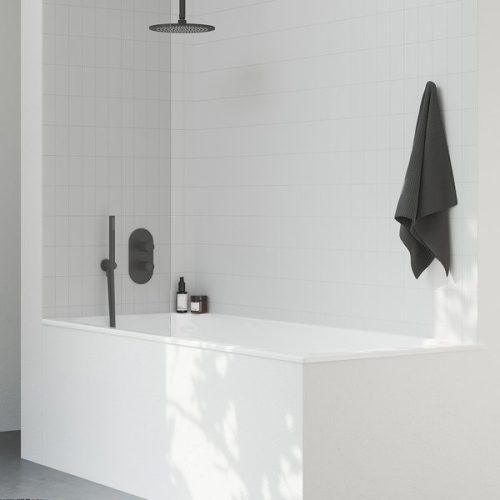 Kézizuhany, Ravak 980.20BLM Esőztető zuhanyfej köralakú, 250 mm, Black Matt X07P675