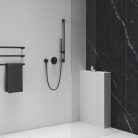 Falirúd, Ravak 974.20BLM Állítható zuhanytartó rúd 70 cm, Black Matt X07P679