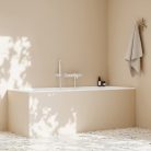 Kézizuhany, Ravak 611.10WV Fali állítható zuhanytartó, White Velvet X07P686