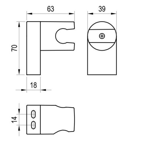 Kézizuhany, Ravak 611.10WV Fali állítható zuhanytartó, White Velvet X07P686
