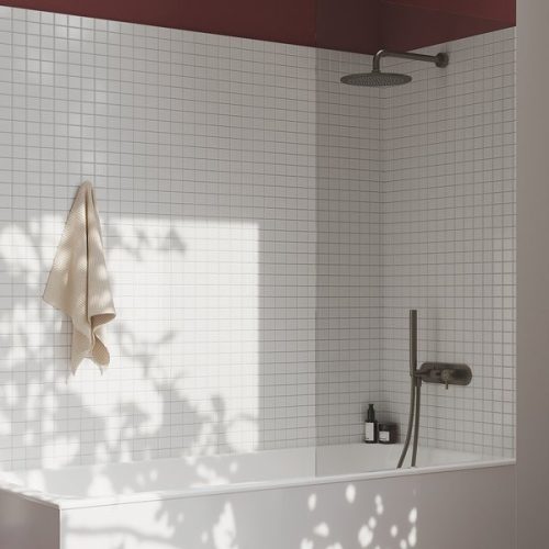 Kézizuhany, Ravak 980.20GB Esőztető zuhanyfej köralakú, 250 mm, Graphite Brushed X07P699