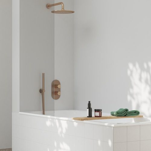 Kézizuhany, Ravak 980.60RGB Esőztető zuhanyfej köralakú, 250 mm, Rose Gold Brushed X07P711