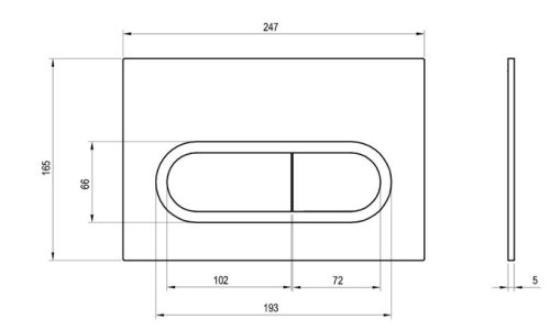 Nyomólap, Ravak Chrome nyomólap – fekete X01797