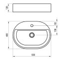 Mosdó, Ravak Mosdó Ceramic 550 O Slim Shelf kerámia fehér XJX01155003