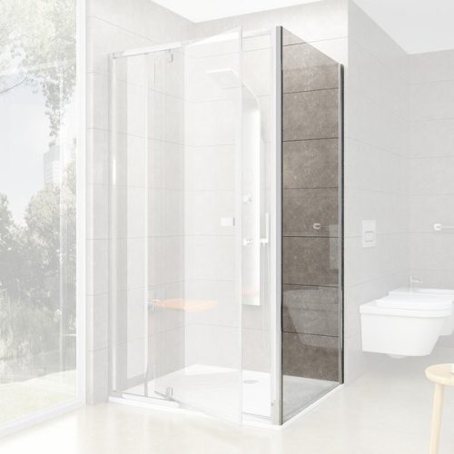 Fix fal, Ravak Pivot PPS-100 (krómhatású+transparent) 90GA0C00Z1 fix oldalfal