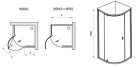 Zuhanykabin, Ravak Supernova NSKK3-80 fekete+Transparent 3O644300Z1 zuhanykabin