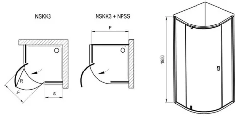 Zuhanykabin, Ravak Supernova NSKK3-80 szatén+Transparent 3O644U00Z1 zuhanykabin