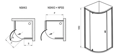 Zuhanykabin, Ravak Supernova NSKK3-90 krómhatású+Transparent 3O677C00Z1 zuhanykabin