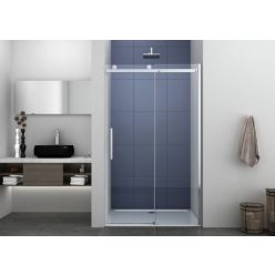   Zuhanyajtó, Sanotechnik N150U ELEGANCE tolóajtó épített zuhanyfülkéhez, króm 150 cm