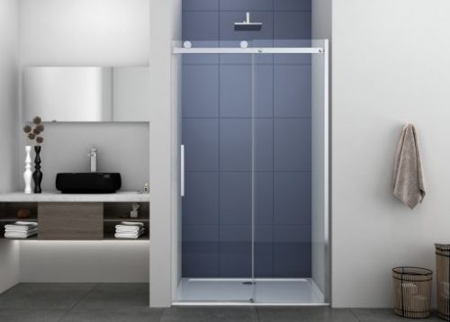 Zuhanyajtó, Sanotechnik N170U ELEGANCE tolóajtó épített zuhanyfülkéhez, króm 170 cm