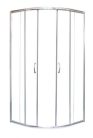 Zuhanykabin, Sanotechnik TP4080C Íves sarokkabin két tolóajtóval, króm, 80 cm