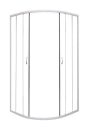 Zuhanykabin, Sanotechnik TP4080C Íves sarokkabin két tolóajtóval, króm, 80 cm