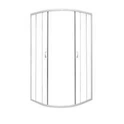   Zuhanykabin, Sanotechnik TP4080W Íves sarokkabin két tolóajtóval, fehér, 80 cm