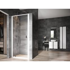  Zuhanyajtó, Ravak Nexty NDOP1-80 fehér/chrom+Transparent 03O40100Z1 zuhanyajtó