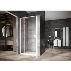   Zuhanyajtó, Ravak Nexty NDOP2-100 fehér/fehér+Transparent 03OA0101Z1 kétrészes kifelé nyíló zuhan