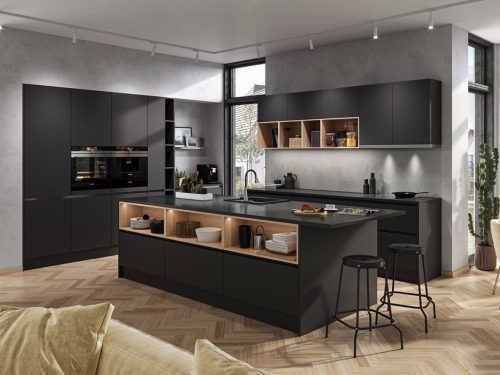 Mosogató csaptelep, Ferro Zumba elasztikus fekete kifolyóval BZA42B