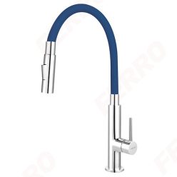   Mosogató csaptelep, Ferro Zumba Slim 2F álló mosogató kék BZA43L