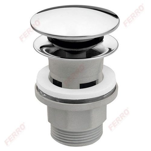 Lefolyó, Ferro Click-clack lefolyószelep G5/4 túlfolyós S287PP-B Króm