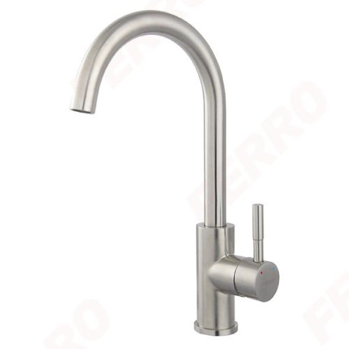 Mosogató csaptelep, Ferro Camira Inox BCR4 konyhai csaptelep, inox acél