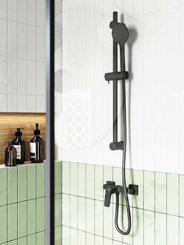 Zuhany csaptelep, Ferro VITTO BVI7VLBL VerdeLine zuhanycsaptelep, fekete