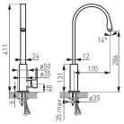 Mosogató csaptelep, Ferro ZICCO konyhai csaptelep BZI4BL