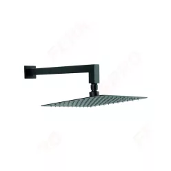   Trópusi zuhany, Ferro Fejzuhany zuhanykarral NPT14BL, 250x250 mm, slim, fekete