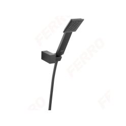   Zuhanyszett, Ferro SINUS U170BL-B fali tartós kézi zuhanyszett, 1 funkciós, black