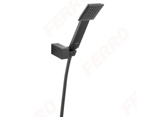 Zuhanyszett, Ferro SINUS U170BL-B fali tartós kézi zuhanyszett, 1 funkciós, black
