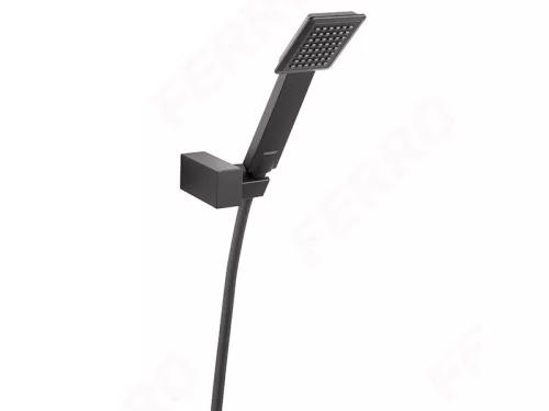 Zuhanyszett, Ferro SINUS U170BL-B fali tartós kézi zuhanyszett, 1 funkciós, black