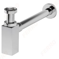   Mosdó szifon, Ferro QUADRO S280 szögletes búraszifon G5/4”x32 mm, króm