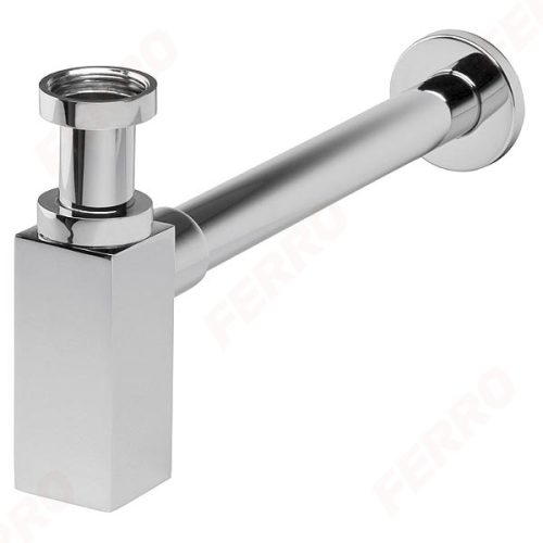 Mosdó szifon, Ferro QUADRO S280 szögletes búraszifon G5/4”x32 mm, króm