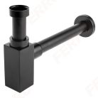 Mosdó szifon, Ferro QUADRO S280-BL szögletes búraszifon G5/4”x32 mm