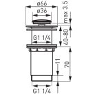 Lefolyó, Ferro magasított lefolyószelep S283-WBP ráépíthető, túlfolyó nélküli mosdóhoz