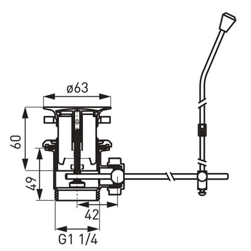 Lefolyó, Ferro Fém automata leeresztő szett kiemelőrúddal K39