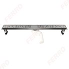 Padlóösszefolyó, Ferro ORA rozsdamentes acél zuhanyfolyóka OL1-70 polírozott ráccsal 70 cm