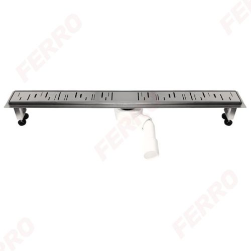 Padlóösszefolyó, Ferro ORA rozsdamentes acél zuhanyfolyóka OL1-70 polírozott ráccsal 70 cm