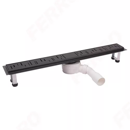 Padlóösszefolyó, Ferro ORA rozsdamentes acél zuhanyfolyóka OL1-70-BL polírozott ráccsal 70 cm, fe